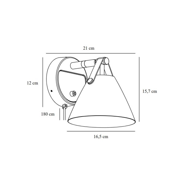 Бра, настінний світильник Nordlux 84291003 Strap GU10 1x8W IP20 чорний - фото №4