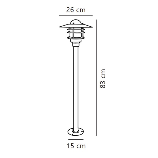 Вуличний світильник Nordlux 74528031 Agger E27 1x60W IP54 сріблястий - фото №2