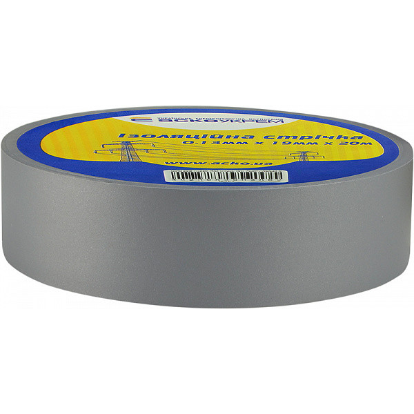 Изолента Аско-Укрем 0,13x19мм/20м серая (A0150020047) - фото №1