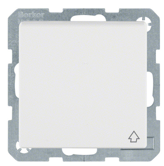 Розетка с з/к и крышкой полярная белизна Berker Q.х