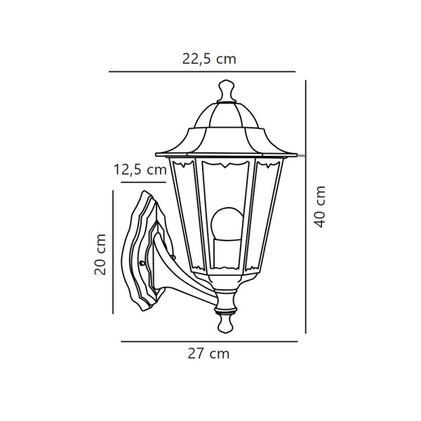 Вуличний світильник Nordlux 74371003 Cardiff E27 1x60W IP44 чорний - фото №2