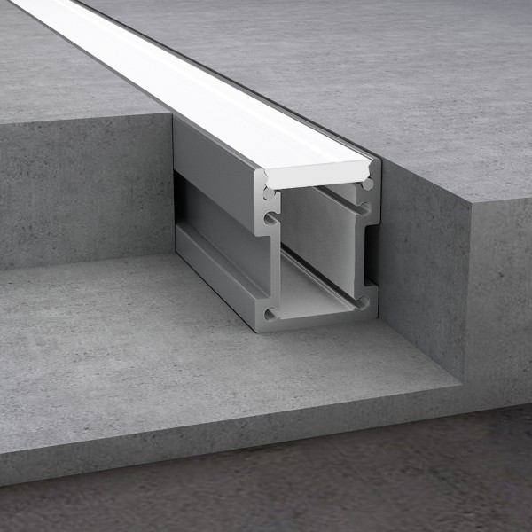 LED-профиль анодированный COLORS для пола 2.5 метра (LS2126_2,5) - фото №1