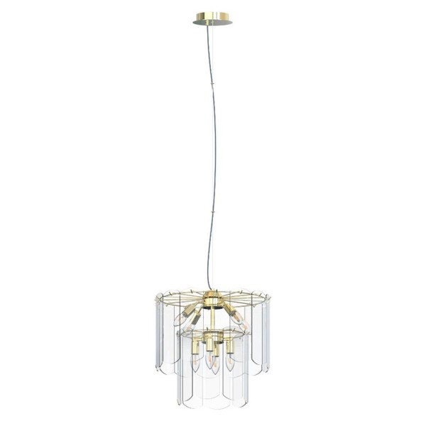 Подвесной светильник, люстра Zuma Line MD3523-8M-EGN Nira E14 8x40W IP20 золотой (5905316651241)