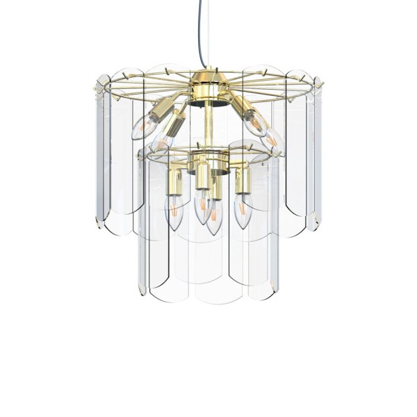 Подвесной светильник, люстра Zuma Line MD3523-8M-EGN Nira E14 8x40W IP20 золотой (5905316651241) - фото №1