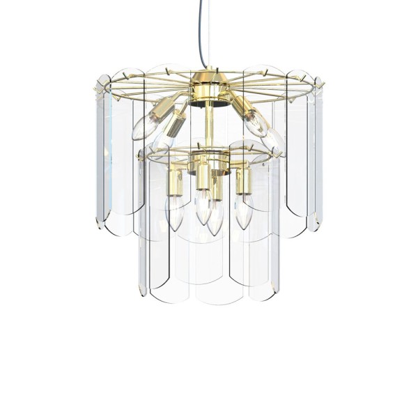 Подвесной светильник, люстра Zuma Line MD3523-8M-EGN Nira E14 8x40W IP20 золотой (5905316651241) - фото №2