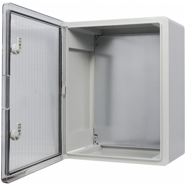 Ударостійкий корпус з АБС-пластику Аско-Укрем UBox 400x500x180мм (прозорі дверцята)