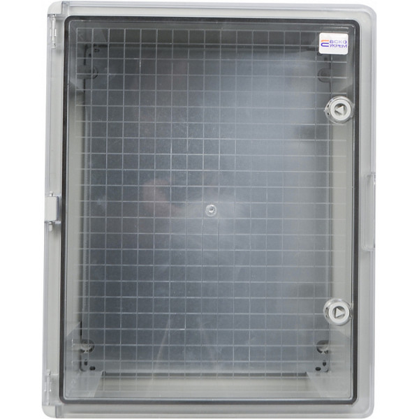 Ударостійкий корпус з АБС-пластику Аско-Укрем UBox 400x500x180мм (прозорі дверцята) - фото №2