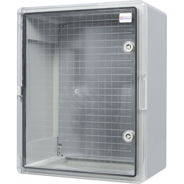 Ударостійкий корпус з АБС-пластику Аско-Укрем UBox 400x500x180мм (прозорі дверцята) - фото №4