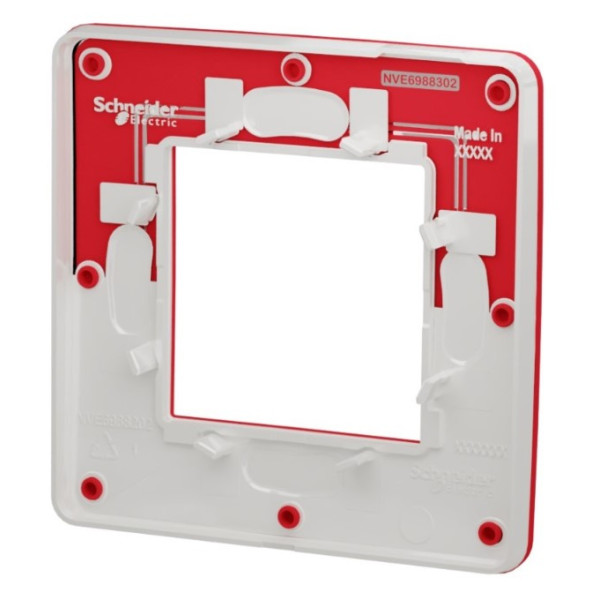 Однопостова рамка Schneider Electric NU280213 (червоний/білий) - фото №3