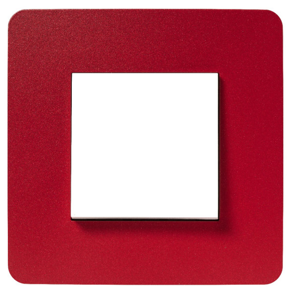 Однопостова рамка Schneider Electric NU280213 (червоний/білий) - фото №6