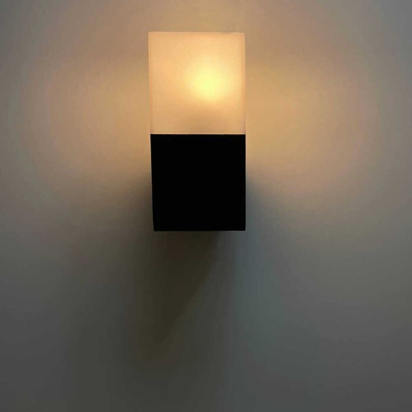 Светильник фасадный Violux QUADRO-1D 20Вт E27 ІР44 черный ( 500240 )