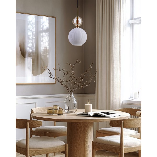 Підвісний світильник, люстра TK Lighting 11590 Sophia E14 1x10W IP20 бурштиновий - фото №1