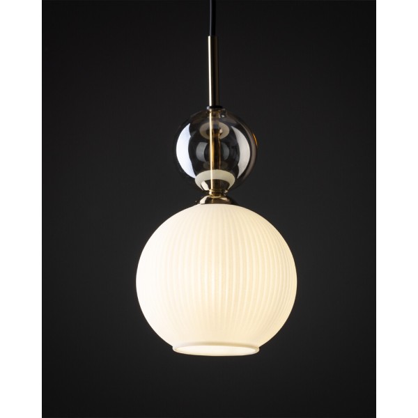 Підвісний світильник, люстра TK Lighting 11590 Sophia E14 1x10W IP20 бурштиновий - фото №2