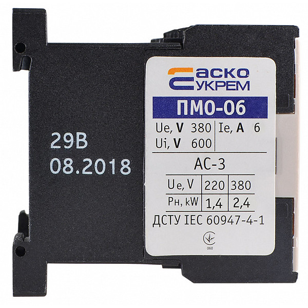 Мініконтактор Аско-Укрем ПМ 0-06-01 М7 220В LC1-K0601 (A0040010036) - фото №4