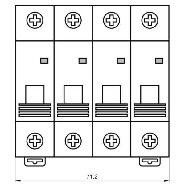 Автоматичний вимикач Schrack AM617850 6кА 50А 3P+N C - фото №7