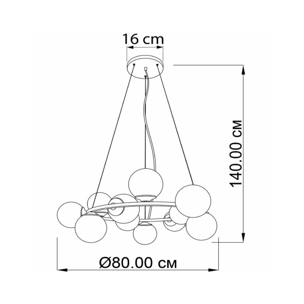 Люстра Imperium Light 1401280.01.00 Frost E14 12x40W IP20 - фото №1