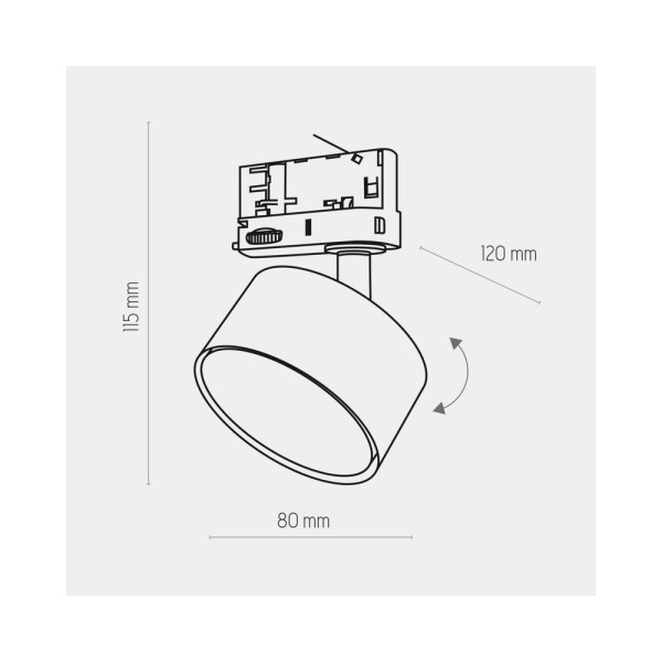Трековий світильник TK Lighting 6061 Tracer GX53 15W 3L - фото №1