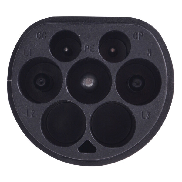 Переходник E.Next e.charge.adapter.T2-T1 Т2 на Т1 32А монолит (p085101) - фото №2