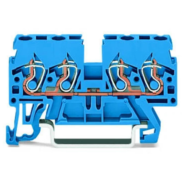 Компакт клемма Wago 870-834 TS35 (синяя)