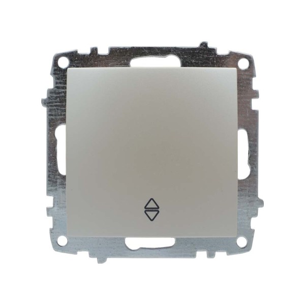 Вимикач ELBI ZENA Silverline перлина 1кл прохідний без рамки ( 609-012500-209 )