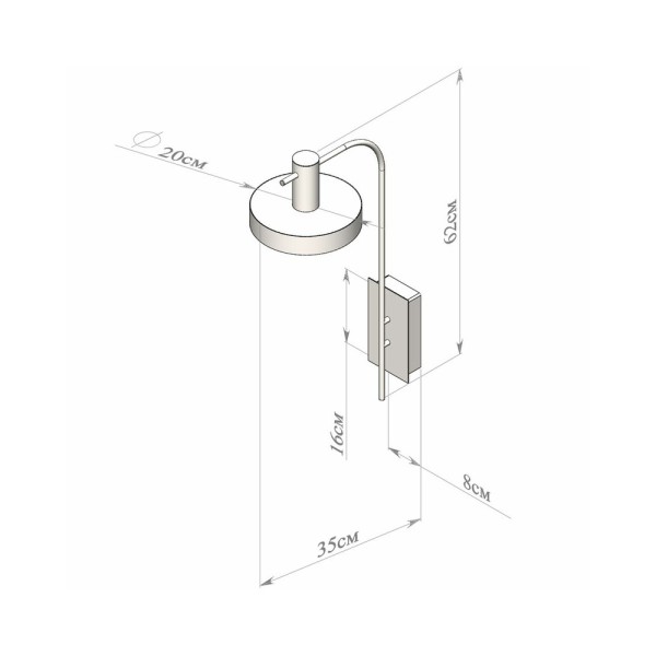 Бра, настінний світильник Imperium Light 730162.05.05 Ottawa E27 1x60W IP20 Чорний - фото №3