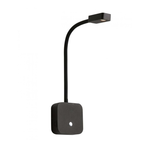 Бра, настенный светильник Kloodi WA-SNAKE SQ565 Snake Led 1x3W 3000K IP20 Bk