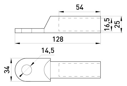 Алюмінієвий кабельний наконечник E.Next e.end.stand.a.150 (s020009) - фото №1