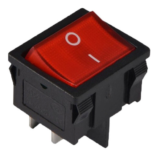 Переключатель TNSy KCD1-6-201N R/B с подсветкой красный (TNSy5500732)
