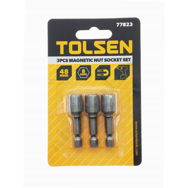 Магнітні головки Tolsen (77823) 8мм 1/4" х48мм (3шт) - фото №2