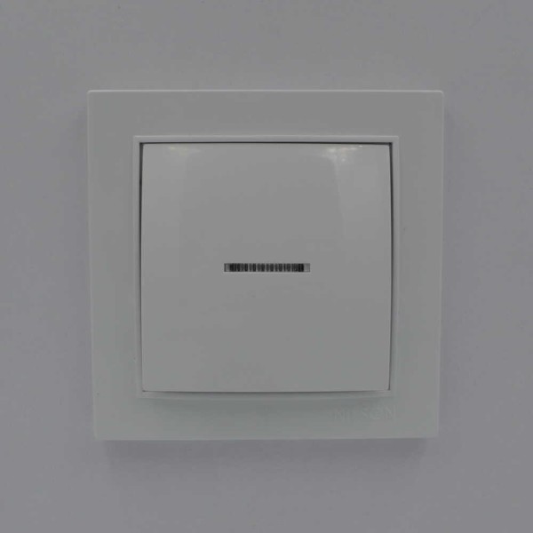 Вимикач Nilson Thor білий 1кл з підсвіткою ( 27111002 ) - фото №1