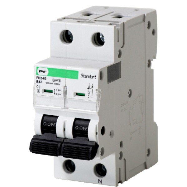 Електроавтомат вимикач Promfactor STANDART FB2-63 1P+N B 63A 10кА (FB2BN2163)