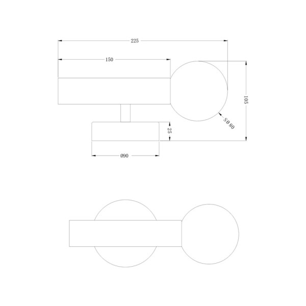 Бра, настенный светильник Zuma Line 5905316693210 Freya G9 1x5W IP20 черный - фото №1