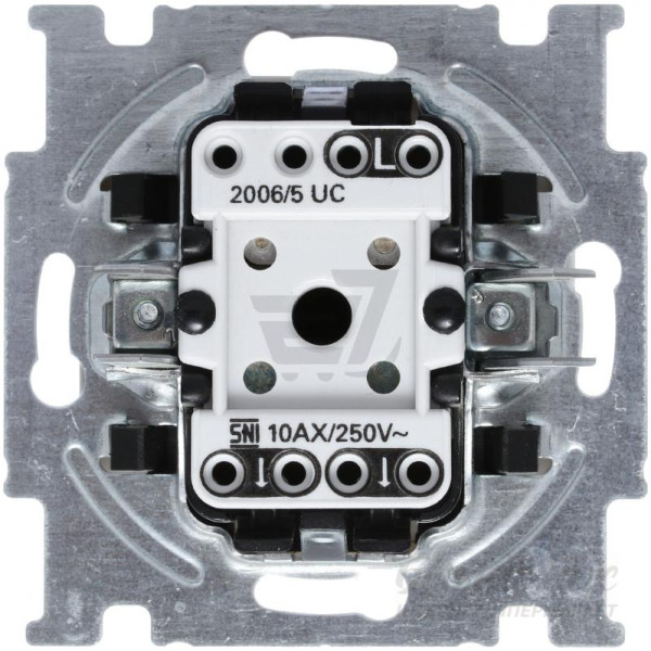 Двокнопковий вимикач ABB Basic 55 2006/5 UC-94-507 (альпійський білий) - фото №2