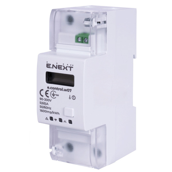 Однофазный счетчик E.Next e.control.w07 5(65)А 1.0 многофункциональный (i0310037)