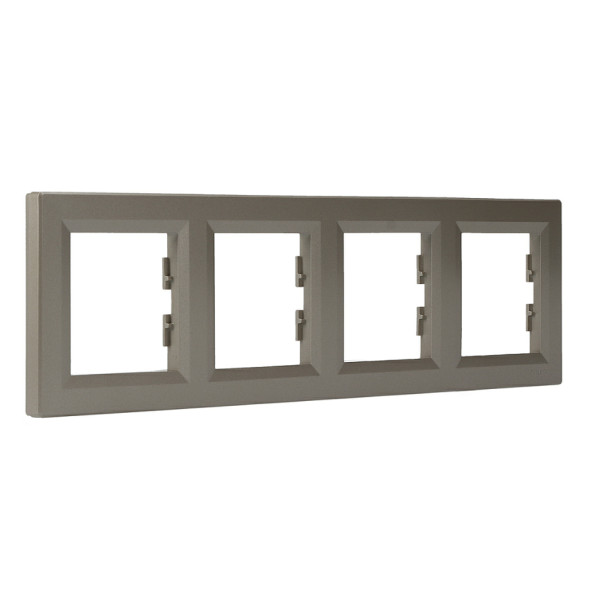 Рамка четырехместная бронза Asfora, EPH5800469 - фото №1