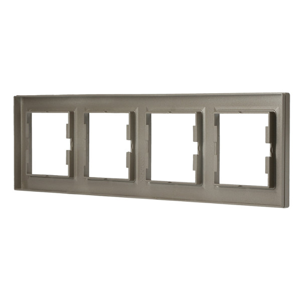 Рамка четырехместная бронза Asfora, EPH5800469 - фото №3