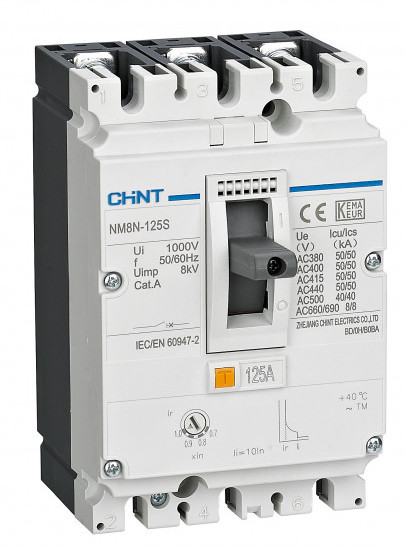 Корпусный автоматический выключатель Chint NM8N-125S TM 80 3P