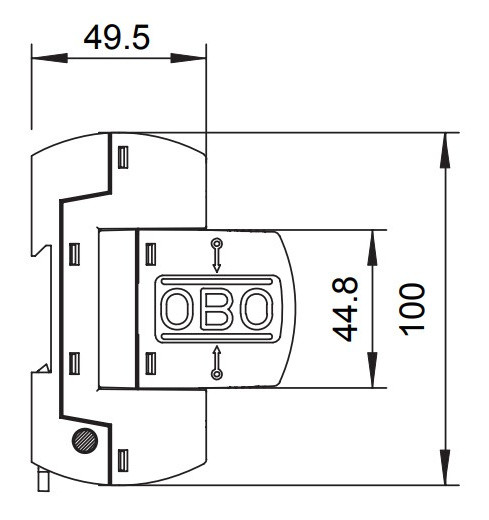 Ограничитель перенапряжений OBO Bettermann (5096879) MCD 50-B 3+1 - фото №3