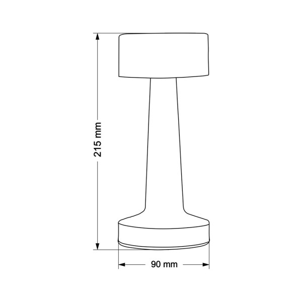 Настільна лампа з акумулятором Goldlux 328014 Simply LED 2700K+4000K+6500K IP20 чорна - фото №2