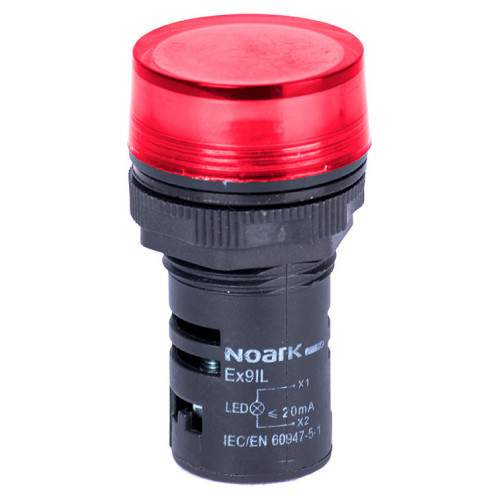 Сигнальний індикатор NOARK Ex9IL 1C r плоский 230В AC червоний (105445)