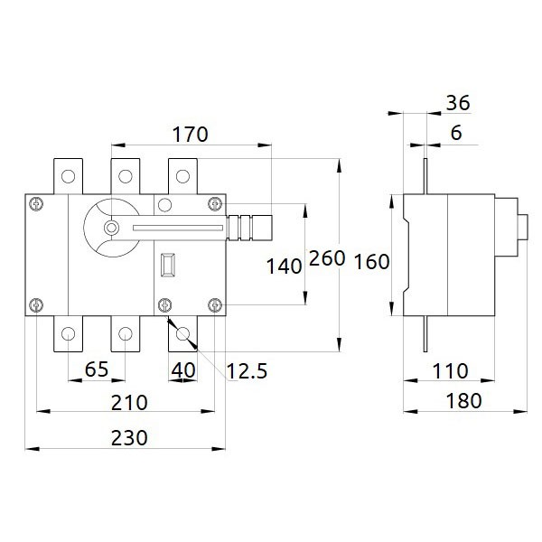 Розривний вимикач навантаження Promfactor FPS 630A 3P (FPS6303) - фото №1