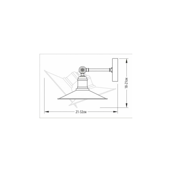 Бра, настінний світильник PikArt 776-1 чорна - фото №1