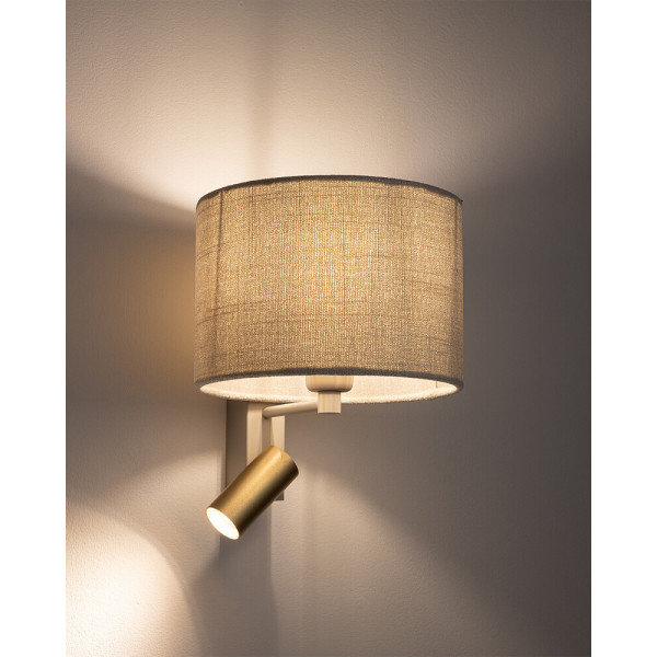 Бра, настенный светильник Nowodvorski 11654 Santana A E27+GU10 (R35) 10W+10W IP20 бежевый - фото №1