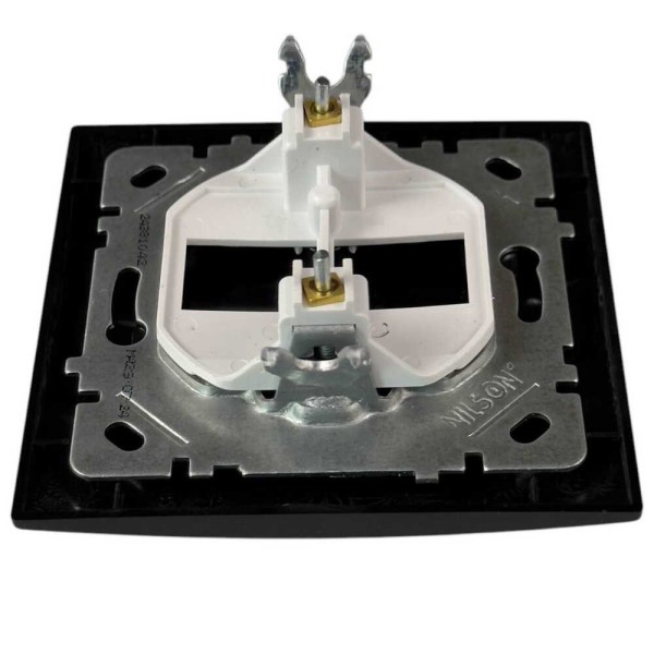 Розетка Nilson Touran чорна мат комп'ютерна без модуля ( 24381042 ) - фото №2