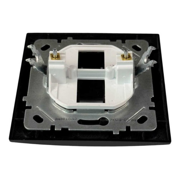 Розетка Nilson Touran чорна мат комп'ютерна без модуля ( 24381042 ) - фото №3