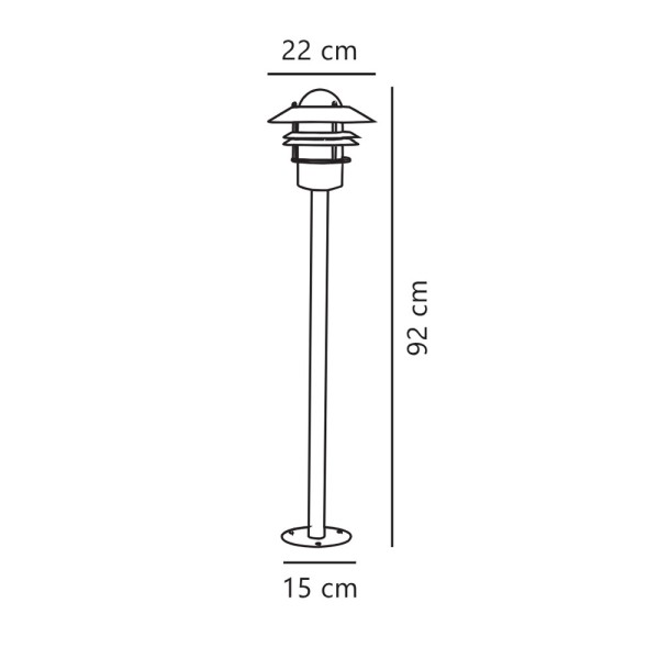 Вуличний світильник Nordlux 25078030 Blokhus E27 1x60W IP54 мідний - фото №1