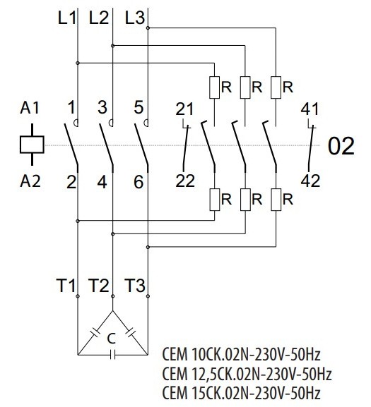 Контактор ETI 004643818 CEM CK 15.02N (15 кВАр 400-440V) - фото №2