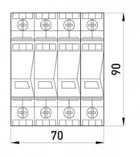 Комбинированное устройство защиты от импульсных перенапряжений E.next 82.010 e.POII.4 - фото №1