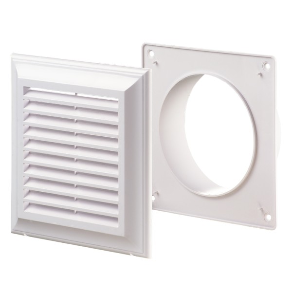 Решетка Blauberg Decor 140х140/100s белая