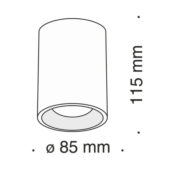 Точковий світильник Kloodi KD-5089 GU10 1x10W IP65 Wh - фото №1